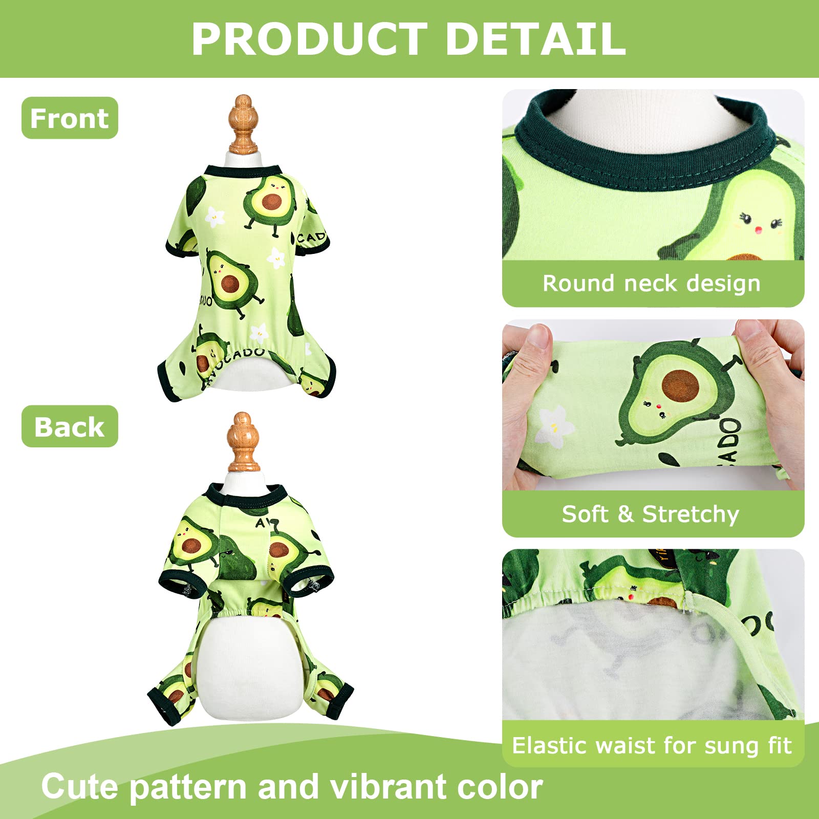 Dog Pajamas Pjs Spring Summer Dog Clothes for Small Dogs Girl - Boy - Medium - Size Dogs, Soft Stretchy Puppy Clothes Doggie One